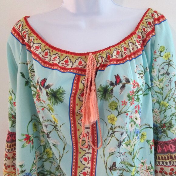 UMGEE Boho Gypsy Peasant Style Blouse Sz L NWOT - Picture 4 of 7